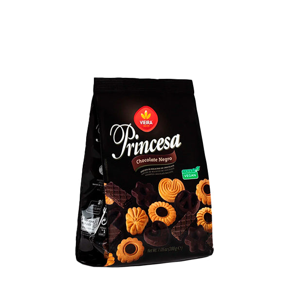 Vieira Princesa Sortido Bolachas Chocolate Negro 200 gr