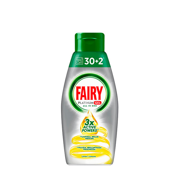 Fairy Platinum Gel Detergente Líquido para Máquina Loiça 32 Doses