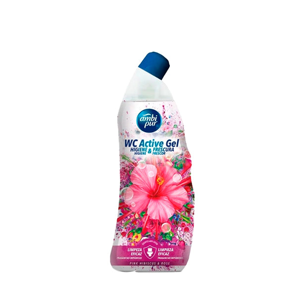 Ambi Pur Active Gel WC Pink Hibiscus and Roses 750 ml