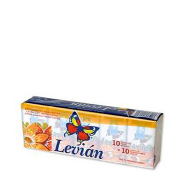 Levian 10 Embalagens Lenços Papel